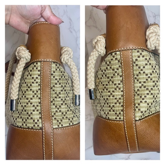 GUCCI Straw Diamante Maui Tote Brown - Picture 12 of 15
